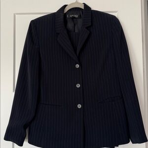 Kasper Navy Pinstripe Suit - jacket and pants.